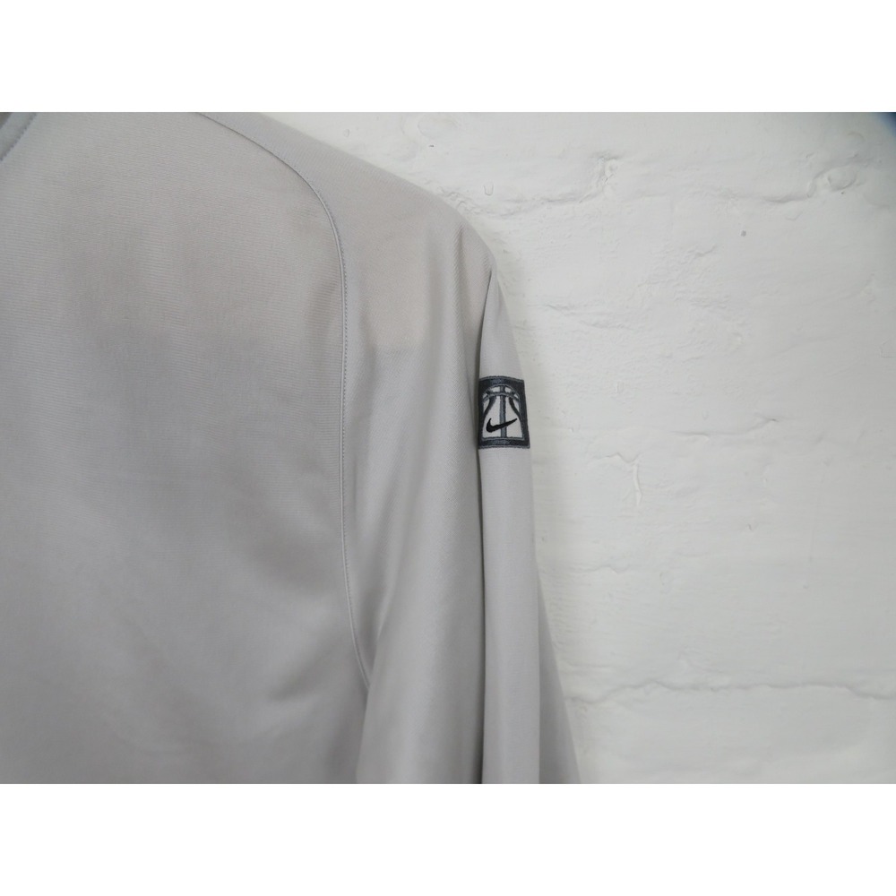 Vintage Nike Hoodie Mens Large Shiny Dazzle Gray Center Check Pullover y2k - Picture 3 of 10